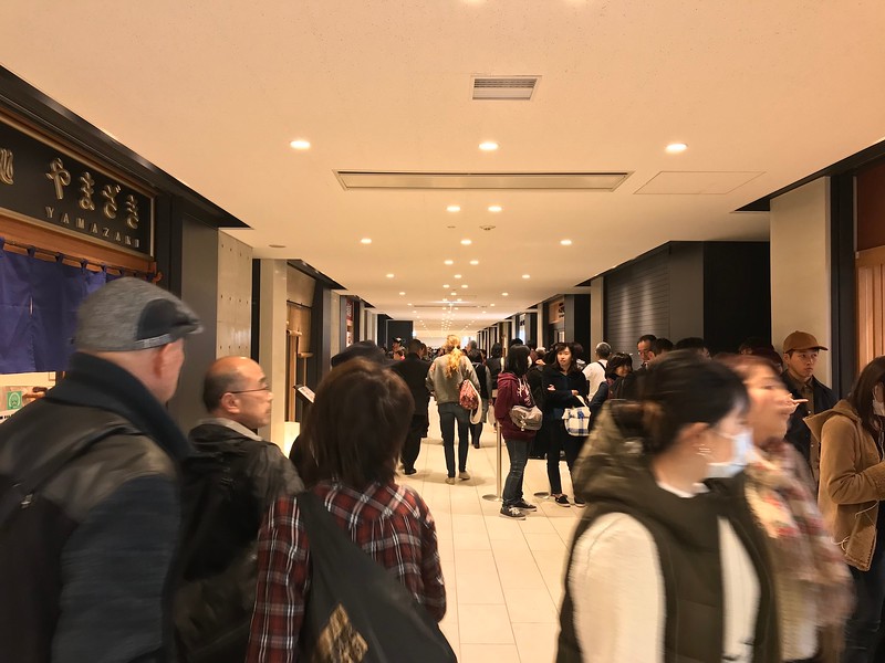 Shoppers and diners in the Fish Wholesale Market Building.