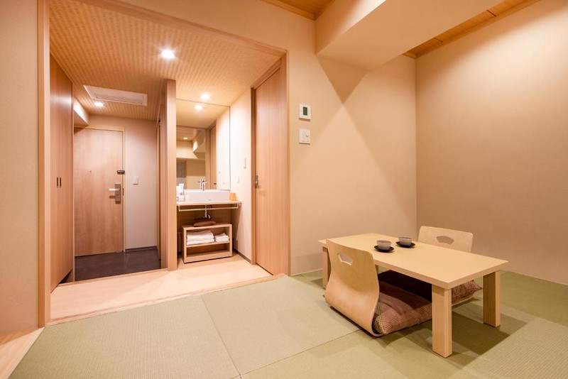 Contemporary update on traditional Japanese style in a family room in the Karaska Hotel Tokyo Station