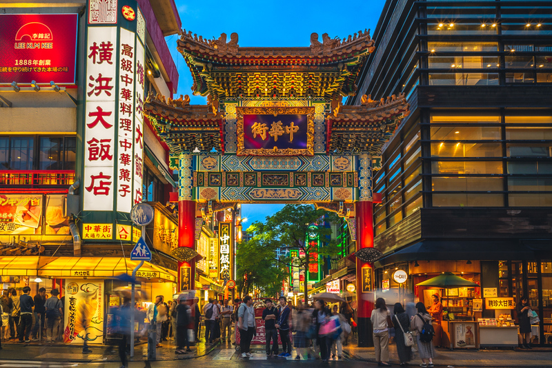 Chinatown district in Yokohama.. Editorial credit: Richie Chan / Shutterstock.com