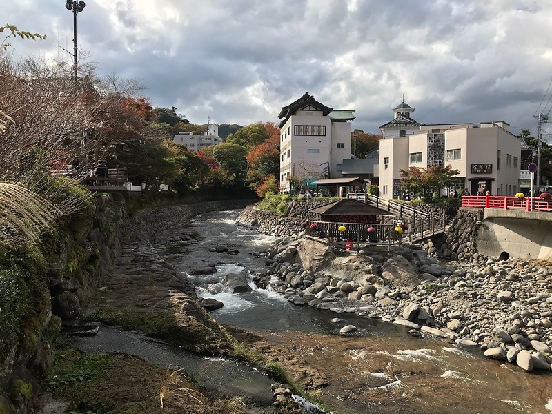 The Katsura River running through Shuzenji Onsen.