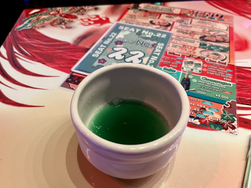 A cup of matcha at Samurai Restaurant Time