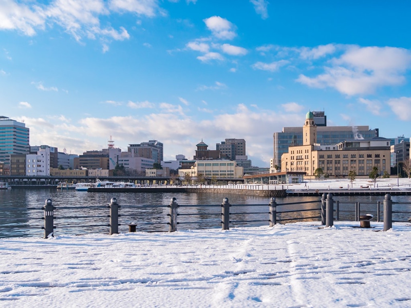 Winter scene of Yokohama